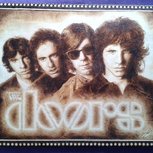 The DOORS. Pyrography painting. Pyrography. 40 x 48.5 cm