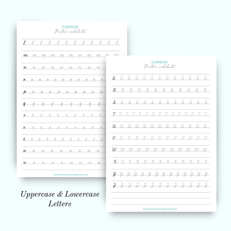cursive worksheets uppercase and lowercase cursive letters