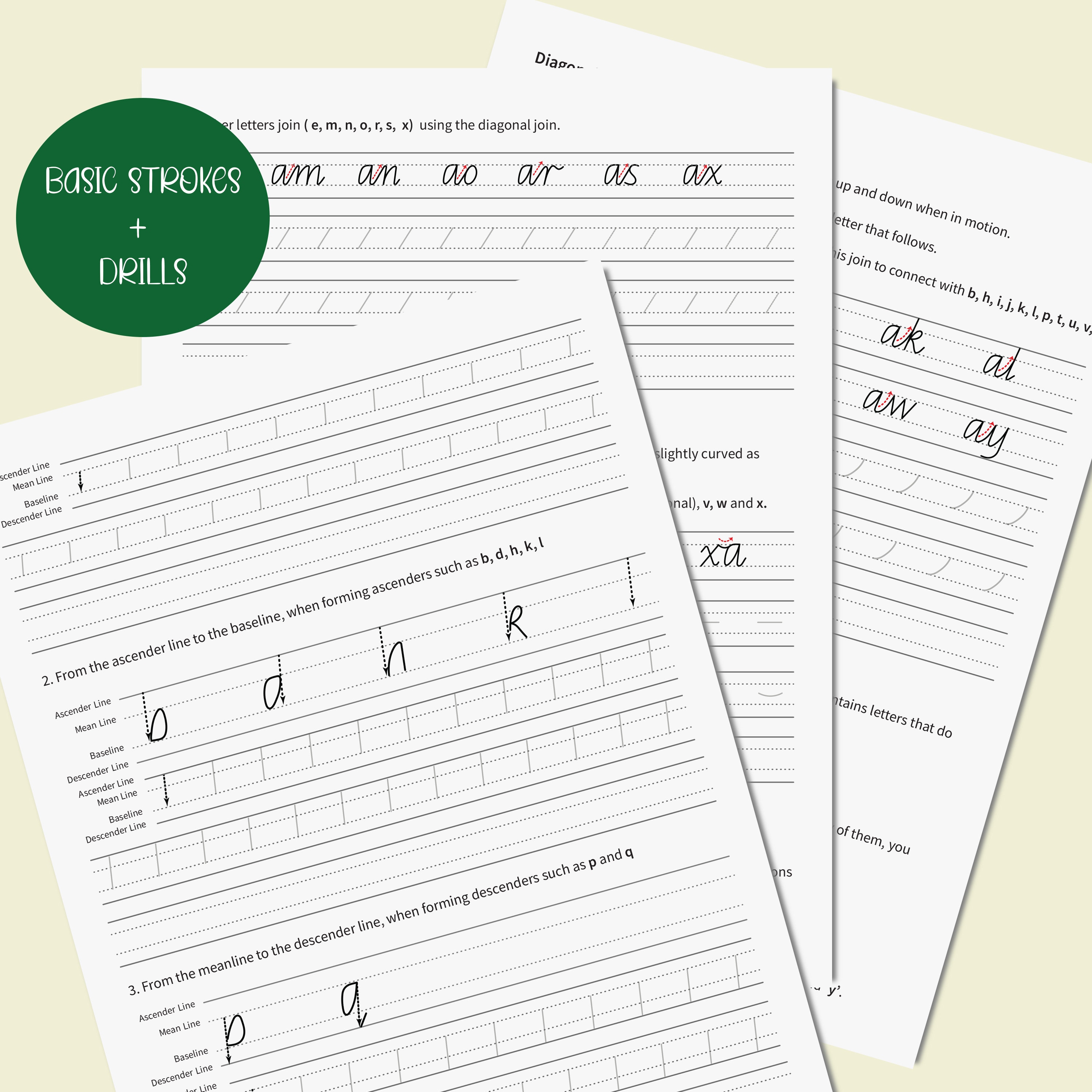 ITALIC HANDWRITING WORKBOOK, Transitioning From Italic Print to Italic