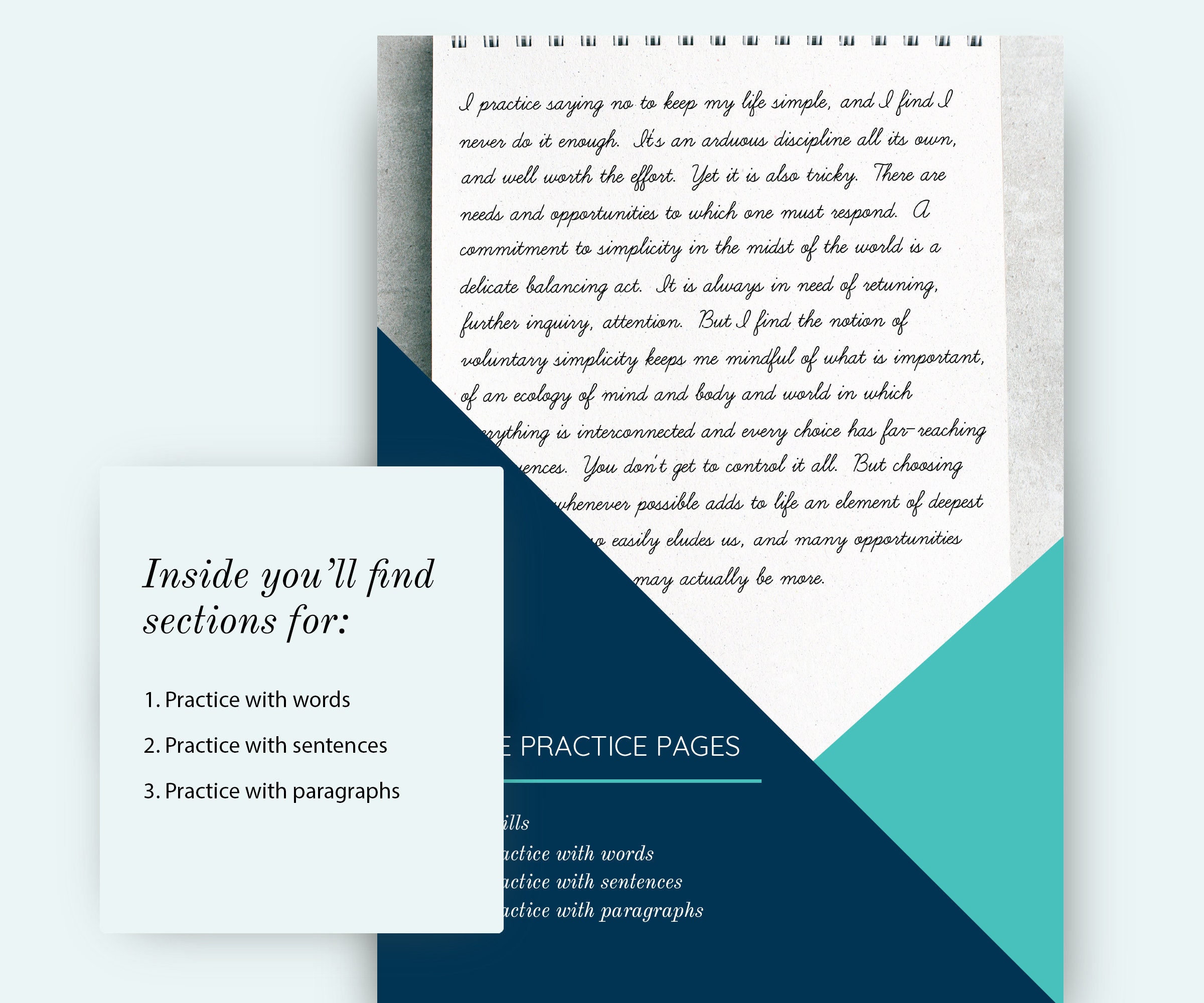 Cursive Practice Pages, Practice With WORDS, SENTENCES and PARAGRAPHS