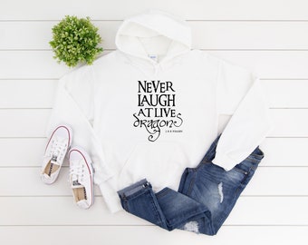 Never Laugh Adult Crewneck Sweatshirt Hobbit