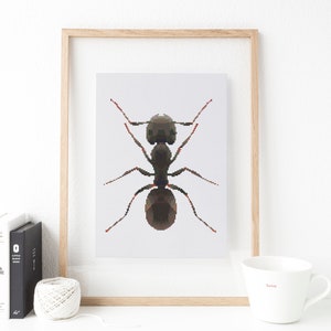 Ant Polygonal geometric cross stitch pattern  PDF