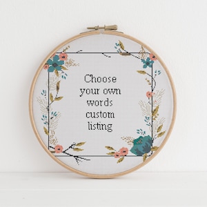 Digitally Delivered Custom cross stitch pattern 9 Choose your own words, sarcasm Lyrics funny cross stitch xstitch pattern