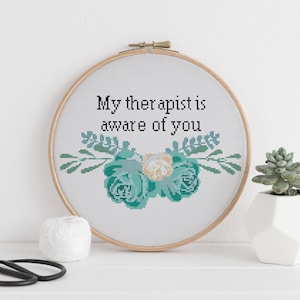 My therapist is aware of you xstitch cross stitch pattern pdf download