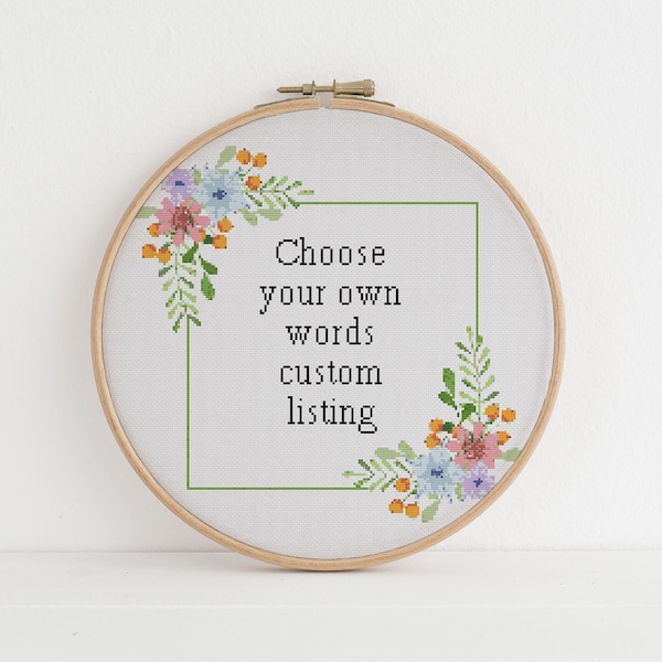 Digitally Delivered Custom cross stitch pattern 7 Choose your own words, sarcasm Lyrics funny cross stitch xstitch pattern