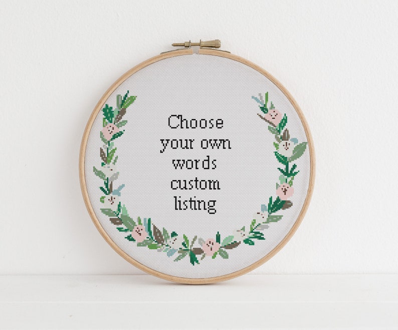 Custom Cross Stitch Pattern 10 Choose Your Own Words Sarcasm Etsy UK