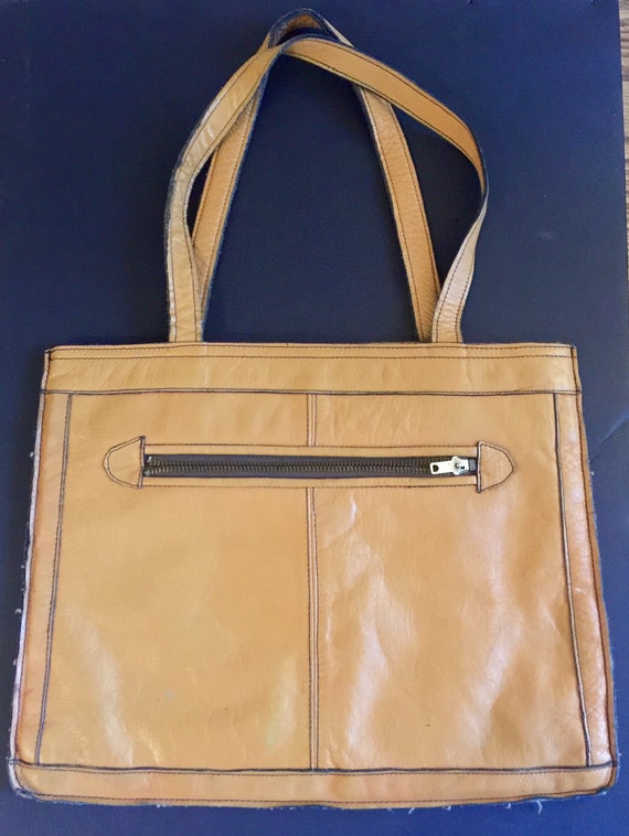 Vintage 60s/70s Purse// Handbag // Leather // Mad… - image 1