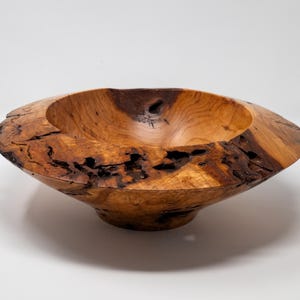 Rustic Black Cherry Burl Wood Bowl
