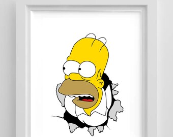 Homer ripping through paper - Girl Time