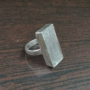 Silver Plated Ring, Selenite Ring, Statement Ring, White Stone Ring, Women Ring, Wedding Ring, Gemstone Ring, Fashion Ring, Handmade Ring