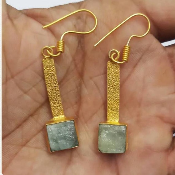 Aquamarine earrings silver earrings gold filled earrings natural stone earrings