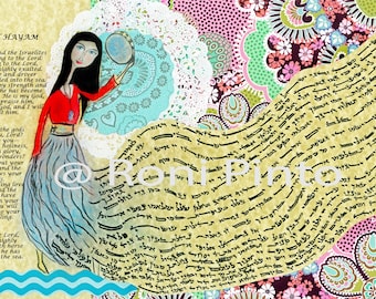 Canção do Mar Impressão de Arte Judaica Presente Judaico