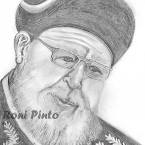 Jewish Rabbi Ovadia Yosef Portrait, Tzadikim Wall Art Print, Black & White Religious Home Decor, Unique Wall Hanging