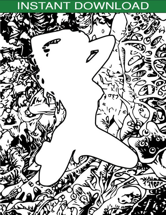 Sexy Pose Jungle XRated Adult Coloring Page Etsy