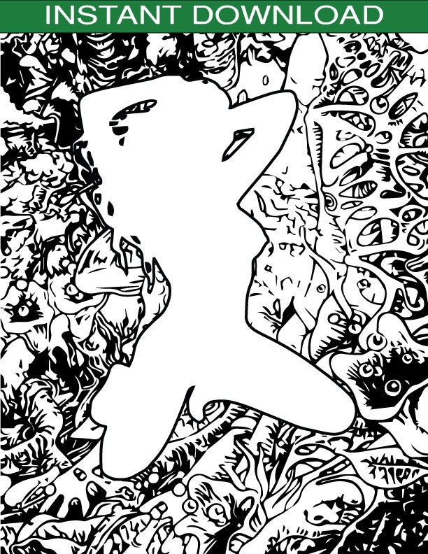 Download Sexy Pose Jungle X-Rated Adult Coloring Page | Etsy