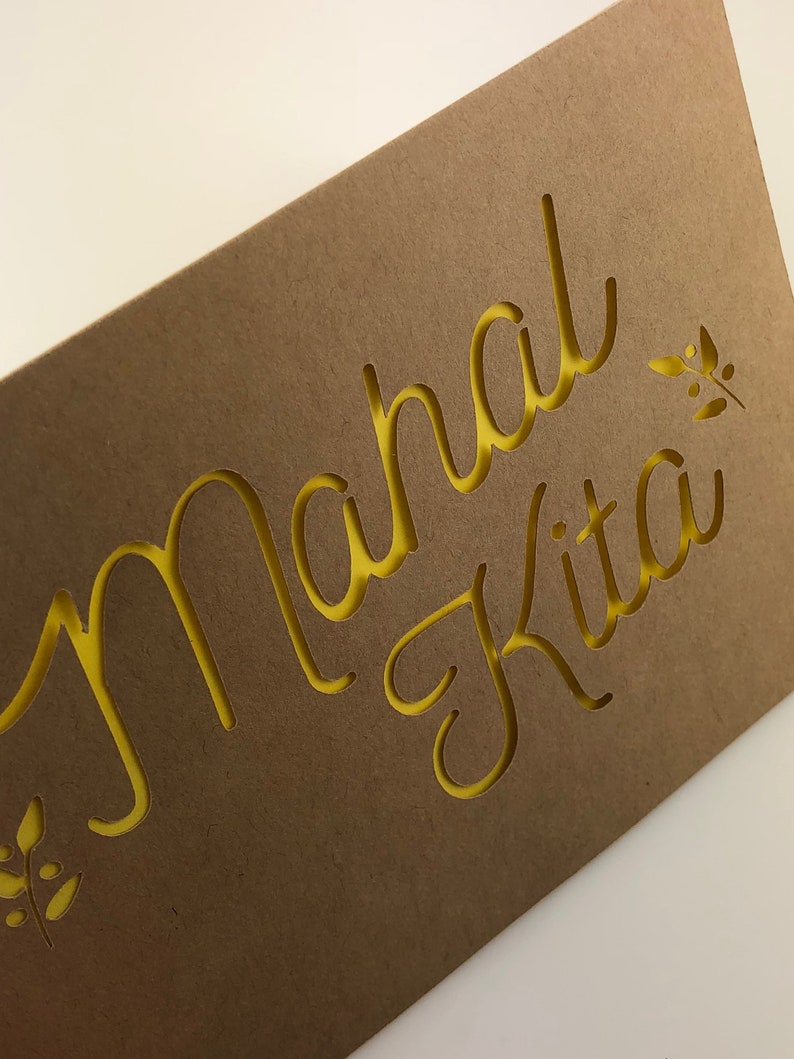 Mahal Lettering Tagalog Design Mahal Kita - Tagalog Greeting Card - Etsy