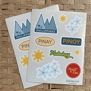 Philippines Fun Sticker Sheets - 20 Unique Glossy Vinyl Stickers!