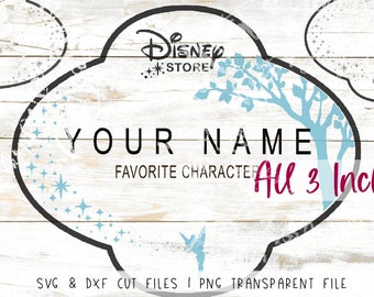 Etiqueta con nombre de miembro del elenco de Disneystore Etiqueta de empleado de DisneyWorld Archivo de corte Cricut SVG DXF Png Archivo de corte de Disneystore Etiqueta de cochecito del elenco de Halloween Svg
