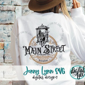 Disneyland Main Street Carriage SVG Disneyland Main Street Cut File Screenprint SVG Iron on Silhouette Cricut Png DXF Svg