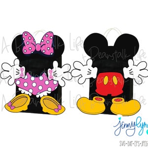 Mickey and Minnie Party Favor Bags Pink Printable PNG Mickey Minnie Favor Bags Birthday Print Cut DIY Favor Bags Party Printables
