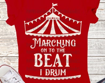 Größte Schausteller SVG Zirkus Digitaler Download Marschiere Auf den Schlag Ich Trommel Tshirt DXF Schnitt Datei Bügelbild Geburtstag The Greatest Showman