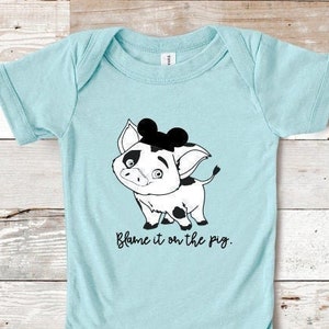 Moana SVG Moana SVG Blame it on the Pig Moana svg Pua shirt Digital File Download Iron On Silhouette Cricut Cut file Screen Print
