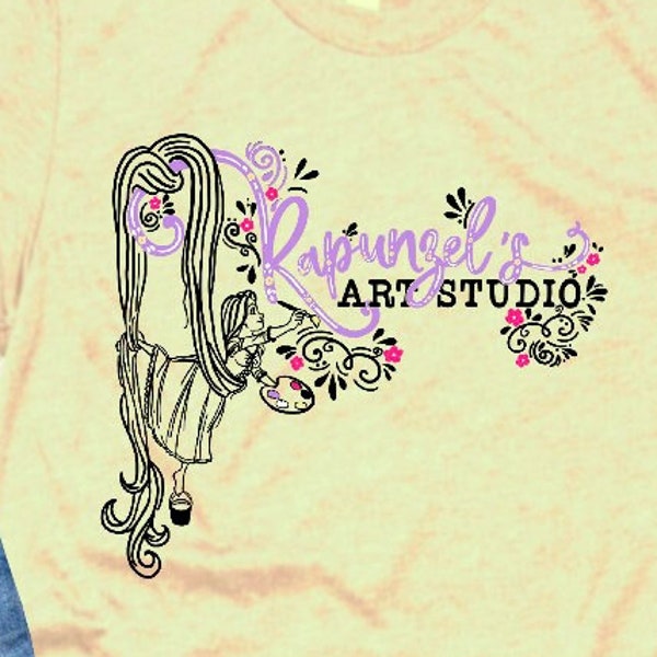 Rapunzel’ s Art Studio SVG TANGLED Digital File Cut File Silhouette Cricut Sublimation PNG for svg Rapunzel