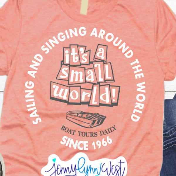 Small World Boat Tours SVG Silhouette Cameo PNG Cricut Cut file Iron On DisneySVG Shirt Small World After All Boat PNG