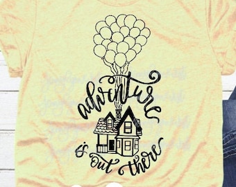 UP SVG Adventure is Out There Up House Design Cut File Iron On Shirt Carl and Ellie House Balloons Jenny Lynn West SVG Up House