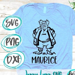 La Bella y la Bestia SVG Maurice SVG La Bella y la Bestia SVG Camiseta DisneySVG Archivo de corte sublimación PNG Disneyland Cricut Maurice Sketched PNG
