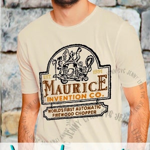 La Bella y la Bestia SVG Maurice Invention Co. Ocupación SVG Archivo digital Disneyworld Disneyland Cricut Archivo de corte DXF Sublimación DisneySVG