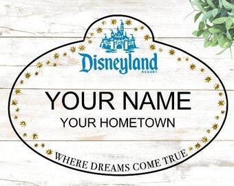 Disneyland Cast Member Name Tag SVG Disneyland Employee Tag Cut File Cricut SVG DXF Png Iron On Cut File Svg