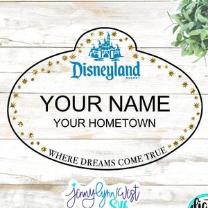 Disney World Cast Member Name Tag Svg Disney World Employee Etsy
