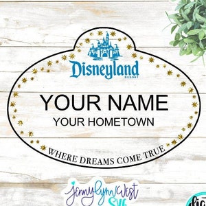 Disneyland Cast Member Name Tag SVG Disneyland Employee Tag Cut File Cricut SVG DXF Png Iron On Cut File Svg