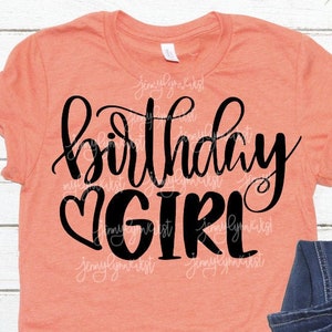 Birthday Girl SVG Birthday Party Birthday T-shirt Birthday Squad Shirts Silhouette Cricut Iron On Cut Silhouette SVG Digital Cricut DXF