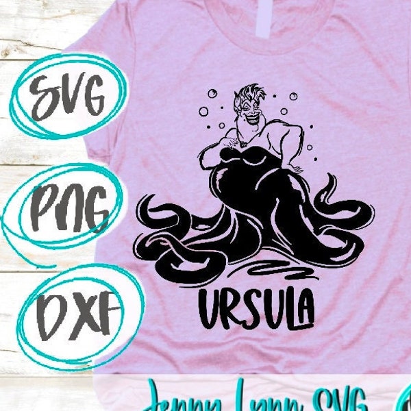 Little Mermaid SVG Ursula SVG DisneySVG Cut Disneyland svg Villain Cricut svg Sublimation Png Little Mermaid png Little Mermaid Ursula Svg