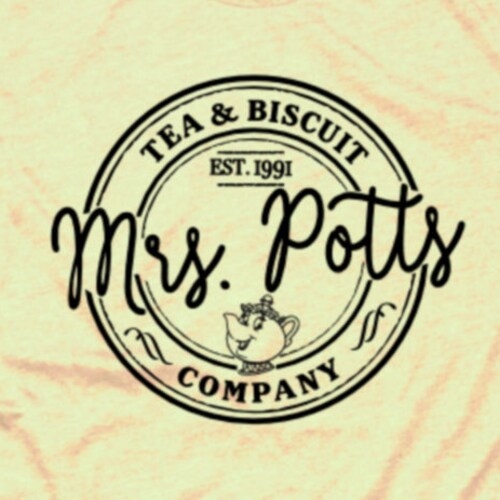 Mrs. Potts Tea Biscuit Company SVG Beauty and Beast Shirt Etsy