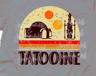 Star Wars SVG Shirt TATOOINE Jedi Iron on Cricut Printable Digital
