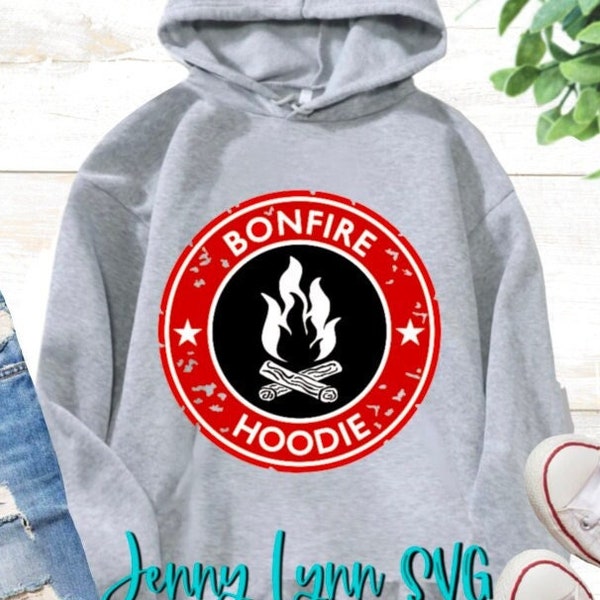 Bonfire Hoodie SVG Camp Fire Shirt SVG Camping Shirt Svg Digital Download Camp Retro Grunge Distressed PNG Cut file Iron on Camp Fire