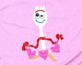 Forky Valentines Sublimation Heat Transfer Disneyland Toy Story 4 Forky SVG Cut File Digital Download File shirt Valentines SVG Dxf PNG