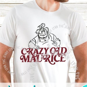 La Bella y la Bestia SVG Crazy Old Maurice SVG Archivo digital Disneyworld Disneyland Archivo de corte Cricut DisneySVG DXF Silueta Sublimación Png