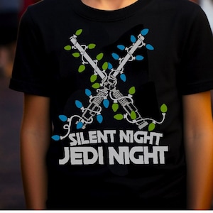 Star Wars SVG-shirt Star Wars Jedi Night kerstshirt Cricut Disneyland Christmas Silent Night Jedi Night Galaxy's Edge sublimatie png
