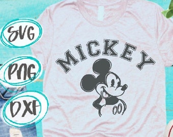 Mickey Mouse Varsity SVG PNG Mickey Classic Sketched Disneyland DisneySVG Shirts Cricut Cut File svg PNG dxf Vintage Mickey Retro