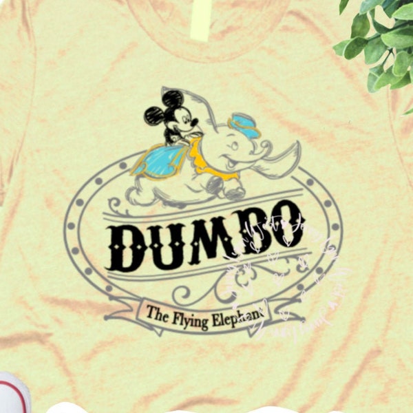 Dumbo SVG Mickey and Dumbo Ride Mickey Mouse Digital File Cricut Cut file Screenprint Download Iron on PNG