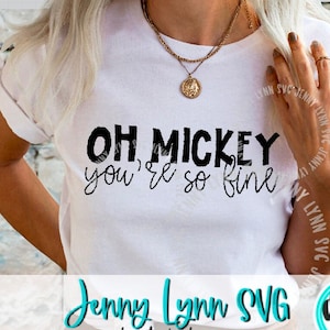 Ratón SVG Oh Mickey Mouse, estás muy bien Archivo digital SVG con letras a mano Camiseta de parque con letras a mano Vacaciones en Disneyland Silueta Cricut SVG