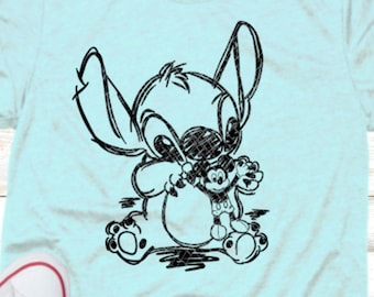 Stitch and Mickey DisneySVG Stitch Ohana SVG Download Iron On Silhouette Cricut Cut file Stitch Stitch love Mickey Mouse Sublimation PNG