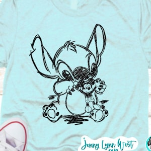 Stitch and Mickey DisneySVG Stitch Ohana SVG Download Iron On Silhouette Cricut Cut file Stitch Stitch love Mickey Mouse Sublimation PNG