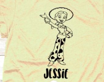 Camiseta Toy Story SVG Jessie The Cowgirl SVG Silhueta para download Camisetas de família Digital Cricut Cut Iron On Camiseta Toy Story Jessie PNG