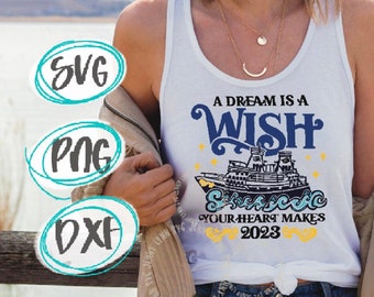 Línea de cruceros Elenco DESEO SVG Crucero Sueño Archivo de corte SVG PNG Sublimación Cricut Silueta Máquina de corte Walt DisneyWorld Disneyland