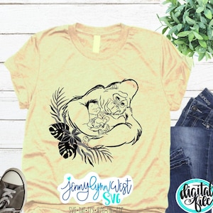 Tarzan SVG Mãe Kala Você estará em meu coração SVG Dia das Mães Disneyworld Mãe Disneyland Tarzan Camisetas Tarzan Baixar esboço DXF